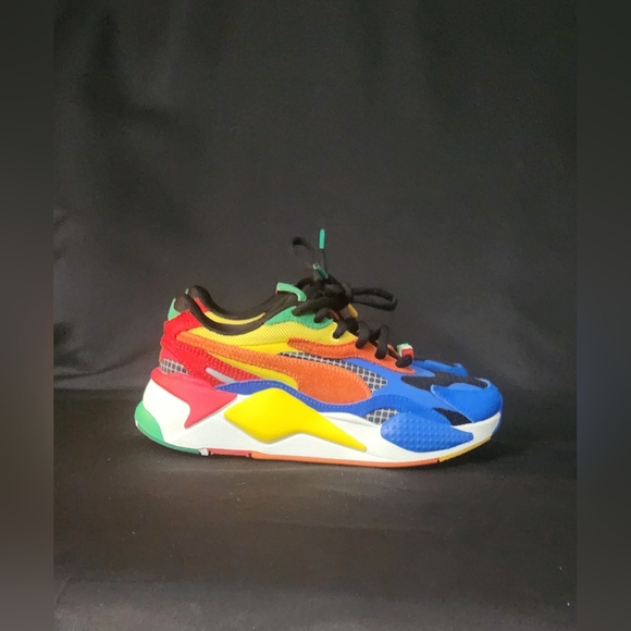 Puma RS-X3 Rubik's Cube Sneakers in Palace Blue-High Risk Red Size EUR 37 - Picture 7 of 16
